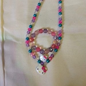 hello kitty necklace and bracelet